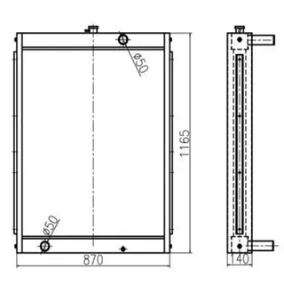 For Daewoo Excavator DH258-5 Water Tank Radiator Core ASS'Y