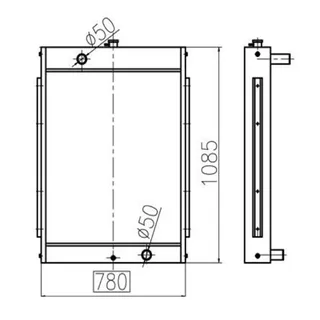 For Doosan Excavator DH210W-7 Water Tank Radiator ASS'Y