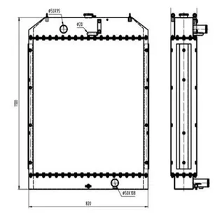 For Doosan Excavator DH220-3 Water Tank Radiator ASS'Y