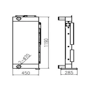For Doosan Excavator DX345-9 Water Tank Radiator ASS'Y