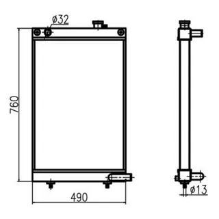 For Doosan Excavator DX80GOLD Water Tank Radiator ASS'Y