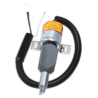 Fuel Shut Off Solenoid 185208 For Isuzu Engine 4JG1-TPA 12V Gehl CTL70 Mustang MTL20 Track Loader