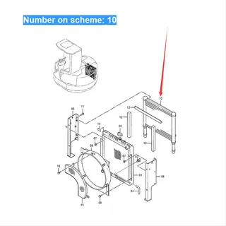 For Hitachi Excavator EX55UR Hydraulic Oil Cooler 4340202