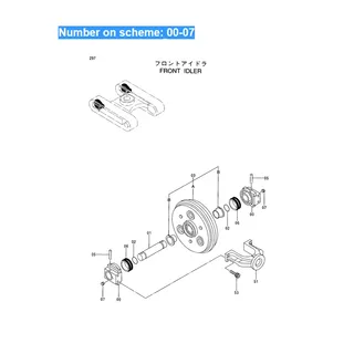 For Hitachi Excavator EX75URT-5 EX75US-5 EX80U ZX70 ZX75UR ZX75UR-3 ZX75URT ZX75US ZX75US-3 ZX75USK-3 ZX85US-3 ZX85USB-3 Idler 9154166