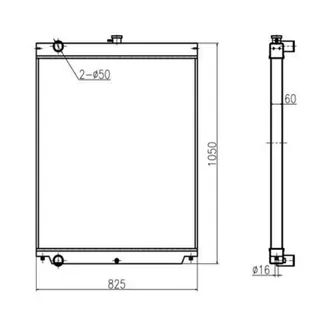 For Hitachi Excavator ZX360 Water Tank Radiator Core ASS'Y