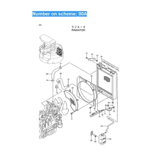 For Hitachi ZX30UR ZX40UR EX40UR-3 VR308 VR308-2 VR408 VR408-2 Water Tank Radiator Core ASS'Y 4454123