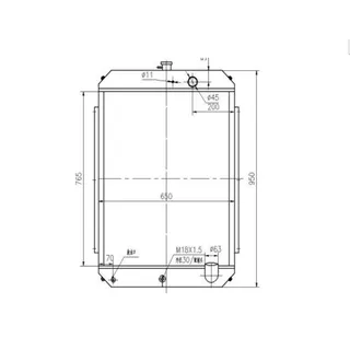 For Hyundai Excavator R190-7 Water Tank Radiator Core ASS'Y