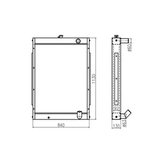 For Hyundai Excavator R265-7 Water Tank Radiator Core ASS'Y