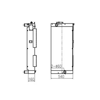 For Hyundai Excavator R335-9T R385-9T Water Tank Radiator Core ASS'Y