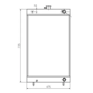 For Hyundai Excavator R60-7 Water Tank Radiator Core ASS'Y New Type