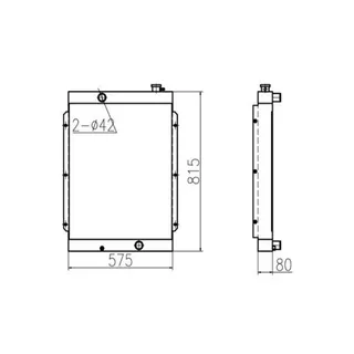 For Hyundai Excavator R85-7 Water Tank Radiator Core ASS'Y