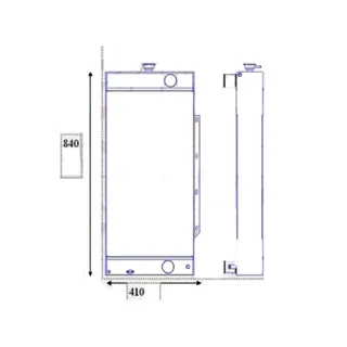 For JCB Excavator JS110 JS115 Water Tank Radiator Core ASS'Y