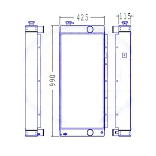 For JCB Excavator JS175 Water Tank Radiator Core ASS'Y