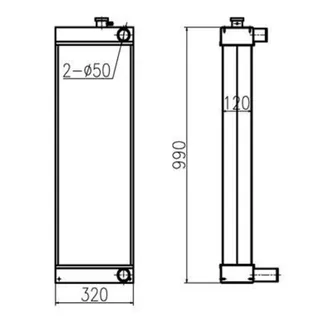 For JCB Excavator JS225 JS235 JS240LC Water Tank Radiator Core ASS'Y