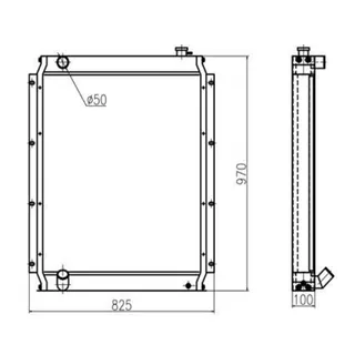 For Kato Excavator HD820R Water Tank Radiator ASS'Y