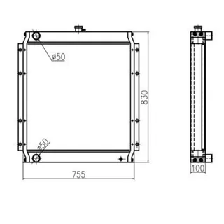 For Kato Excavator HD820V Water Tank Radiator ASS'Y