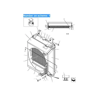 For Kobelco Excavator 30SR 30SR-3 30SR-5 35SR 35SR-5 SK30SR-3 SK35SR-3 Water Tank Radiator Core ASS'Y PW05P00027F1 PW05P00027S001