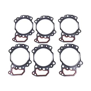 6Pcs Cylinder Head Gasket 6150-17-1813 for Komatsu Engine 6D125-1 S6D125-1 Wheel Loader WA470-3 Motor Grader GD663A-2 Excavator PC400LC-5