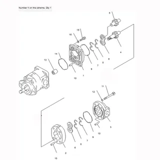 For Komatsu Bulldozer D155A-2A Steering Pump 705-52-22100