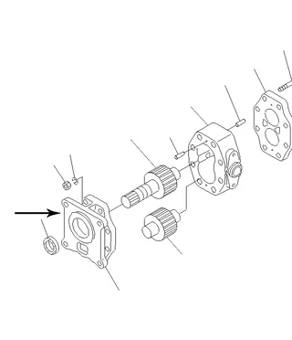 For Komatsu Pipelayer D355C-3 Mission Pump Ass'y 07434-72201 07434-72202