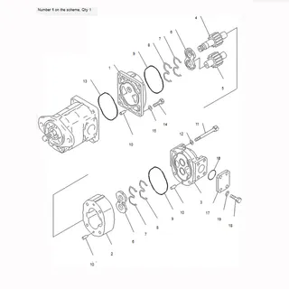 For Komatsu Bulldozer D61E-12 D61EX-12 D61P-12 Hydraulic Pump 705-51-20640