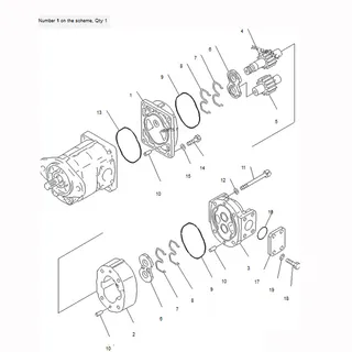 For Komatsu Bulldozer D65E-12 D65P-12 D85ESS-2 Hyraulic Pump 705-51-20930 705-51-20800