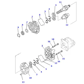 For Komatsu Dump Truck HD785-7 Hydraulic Pump 705-52-42220