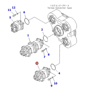 For Komatsu Dump Truck HM350-1 HM350-1L Hydraulic Gear Pump 705-52-31210