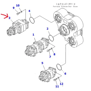 For Komatsu Dump Truck HM400-1 HM400-1L Hydraulic Gear Pump 705-56-33080