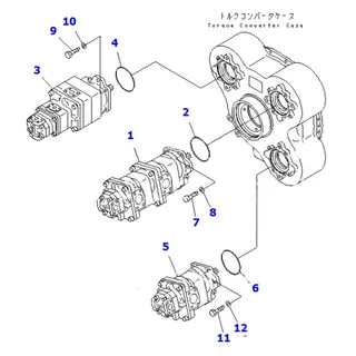 For Komatsu Dump Truck HM400-1 Hydraulic Gear Pump 705-56-33040