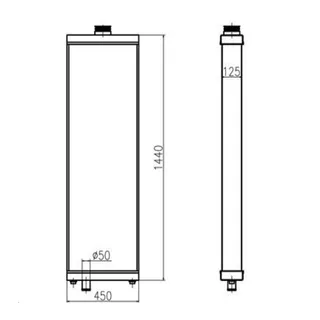 For Komatsu Bulldozer D375A-5 Water Tank Radiator Core ASS'Y
