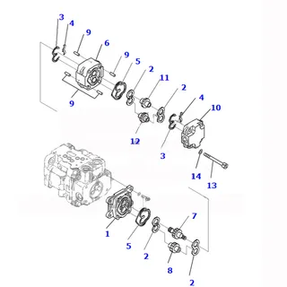 For Komatsu Excavator PC220-1 PC200-1 Hydraulic Pump 705-56-24020