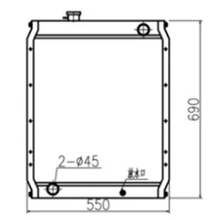 For Komatsu Engine 4D95 Excavator PC75UU-3 PC78UU-5 Water Tank Radiator Core ASS'Y 21W-03-31112