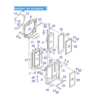 For Komatsu Excavator PC78US-6 Water Tank Radiator ASS'Y 21W-03-42110