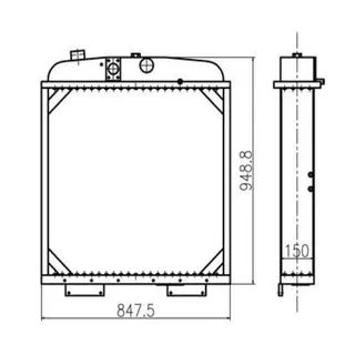 For Komatsu TY220 SD22 Water Tank Radiator Core ASS'Y