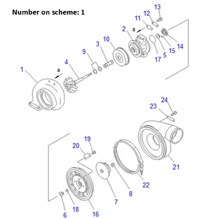 For Komatsu PC650-3 PC650LC-5 PC650SE-3 PC710-5 PC1600-1 Engine SA6D140 Turbo KTR110A-1J Turbocharger 6505-11-6110