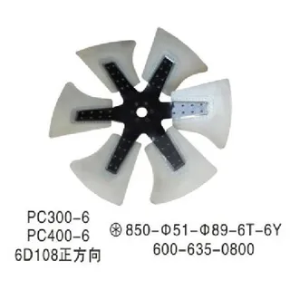 For Komatsu SAA6D108E SA6D108 S6D125 Engine PC300LC PC300-3 PC300-5 PC310-5 GD705A-4 CD110R-1 EC210Z-1 Fan Cooling 600-635-0800