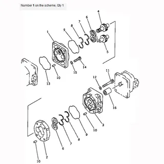 For Komatsu Wheel Loader 542 WA420-1 WA420-1LC Loader and Steering Pump 705-34-34340