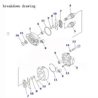 For Komatsu Wheel Loader 512 518 WA100-1 WA120-1 WA150-1 WA180-1 WA120-3 Emergency Steering Pump 704-31-24110