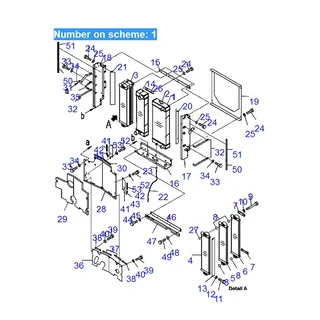 For Komatsu Wheel Loader WA320-5 WA320L-5 WA320-5L Water Tank Radiator Core ASS'Y 419-03-31114