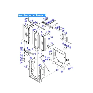 For Komatsu Wheel Loader WA380Z-6 Water Tank Radiator ASS'Y 423-03-41440