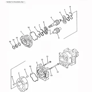For Komatsu Wheel Loader WA600-1-A Hydraulic Pump 705-56-44000 705-56-44001 705-56-44010