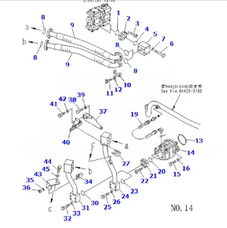 For Komatsu Wheel Loader WA600-1 WA600-3 WA700-1 WA700-3 Emergency Steering Pump 704-30-42140 704-30-42110