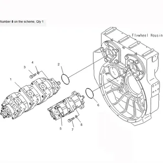 For Komatsu Wheel Loader WA600-3 WA600-3D Hydraulic Pump 705-52-31080