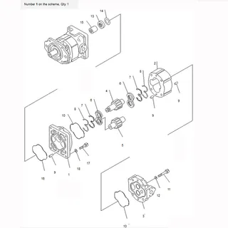 For Komatsu Wheel Loader WA600-3 WA600-3D WD600-1 Hydraulic Pump 705-22-40100