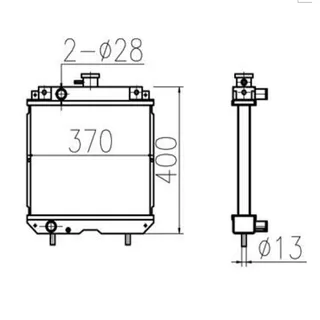 For Kubota GB13 GB14 GB15 Water Tank Radiator Core ASS'Y