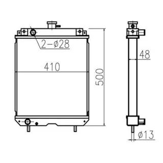 For Kubota DGW400 Water Tank Radiator Core ASS'Y