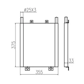 For Kubota KX155 KX163 KX165 Hydraulic Oil Cooler