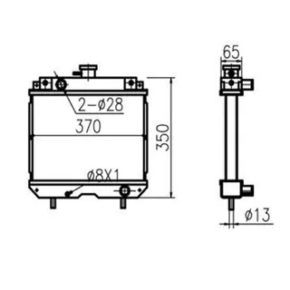 For Kubota TCM Water Tank Radiator Core ASS'Y
