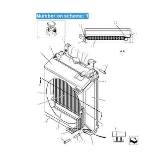 For New Holland Excavator E30 E30B E30BSR E30SR E35 E35B E35BSR E35SR EH30.B EH35.B Water Tank Radiator Core ASS'Y PW05P00027F1 PW05P00027S001